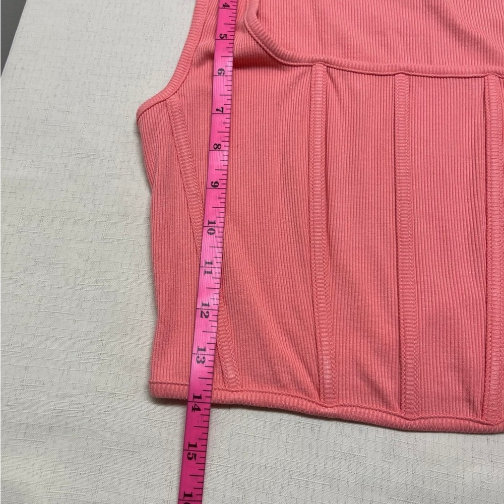 NWT Happily Grey S coral square neck corset tank top - Picture 4 of 11